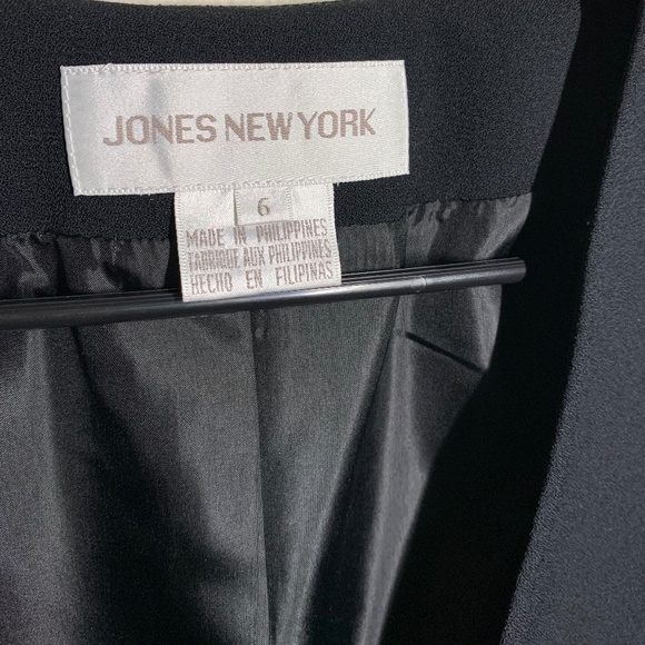 Jones New York Long Black Vest Size 6 - Picture 4 of 8